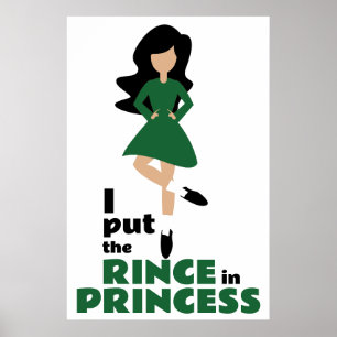 Poster Coloquei Rince na Princesa Black Hair Dance Irland