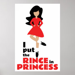 Poster Coloquei Rince na Princesa Black Hair Dance Irland
