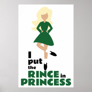 Poster Coloquei Rince na Princesa Blona Hair Dança Irland