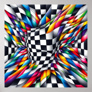 Poster Color Vortex & Illusion