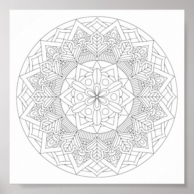 Poster Color-Your-own Mandala 060517_3 (Frente)
