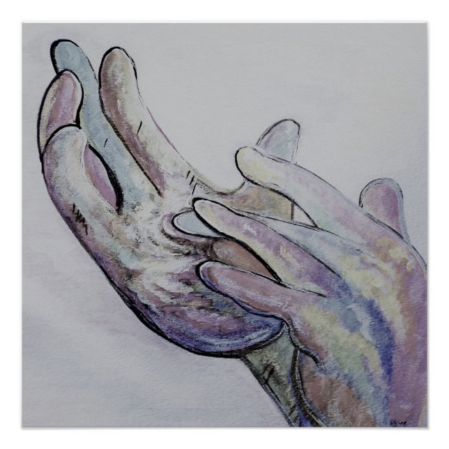 Póster Coloração ASL Jesus Denim (Frente)