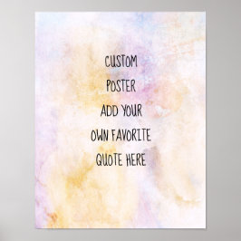 Poster coloração d'água pastel adiciona uma citação artís