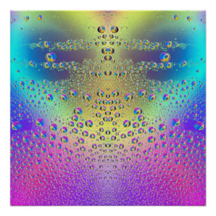 Póster Coloração das gotas de chuva