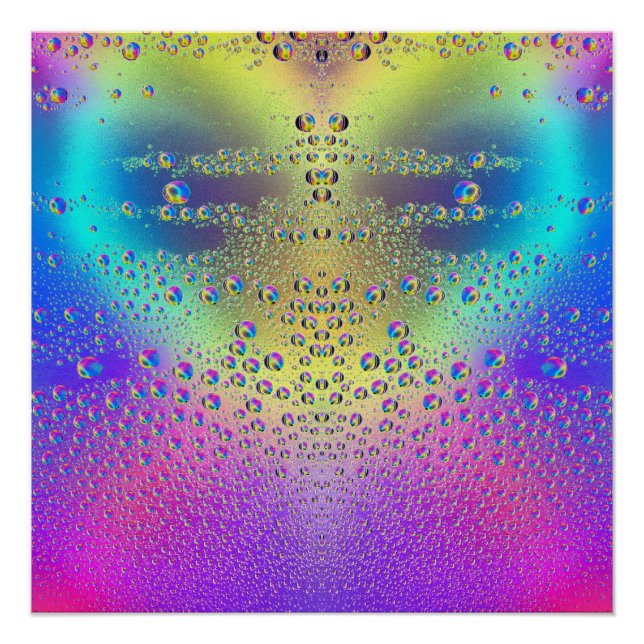 Póster Coloração das gotas de chuva (Frente)