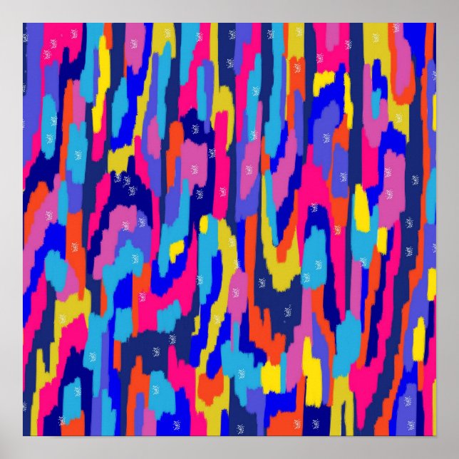 Poster Coloração de Abstrato de Livro (Frente)