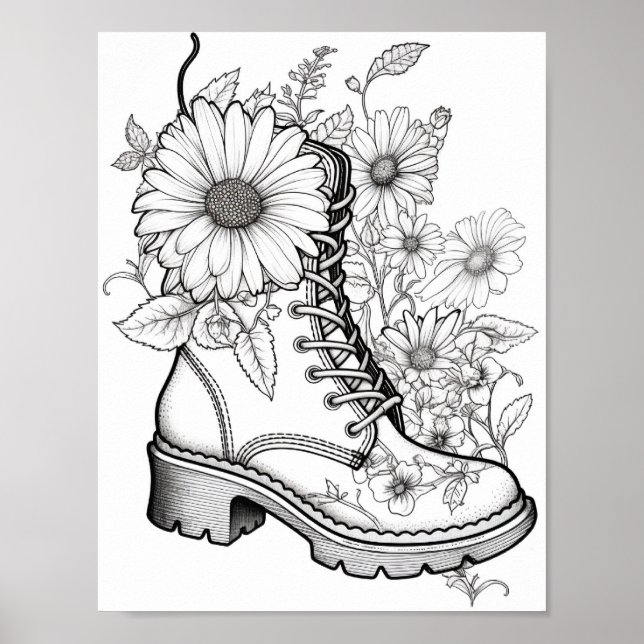 Poster Coloração de Adultos de outono/outono (Frente)