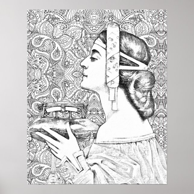 Poster Coloração de Cinza em Adultos (Frente)