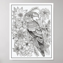 Poster Coloração do Adulto Inspiracional/de Mentidão