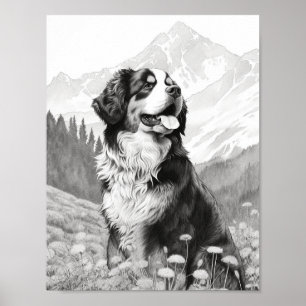 Poster Coloração Realista de Adultos de Cão