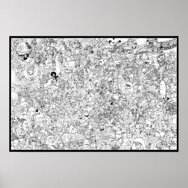 Poster Coloração SciFi vs Fantasy (Frente)