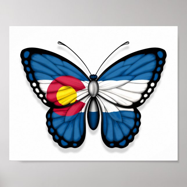 Poster Colorado Butterfly Flag (Frente)