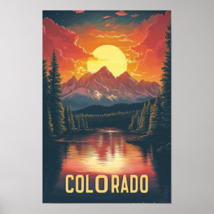 Poster Colorado EUA Arte Viagem Vintage