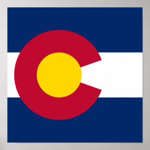 Poster Colorado Flag The Centennial State
