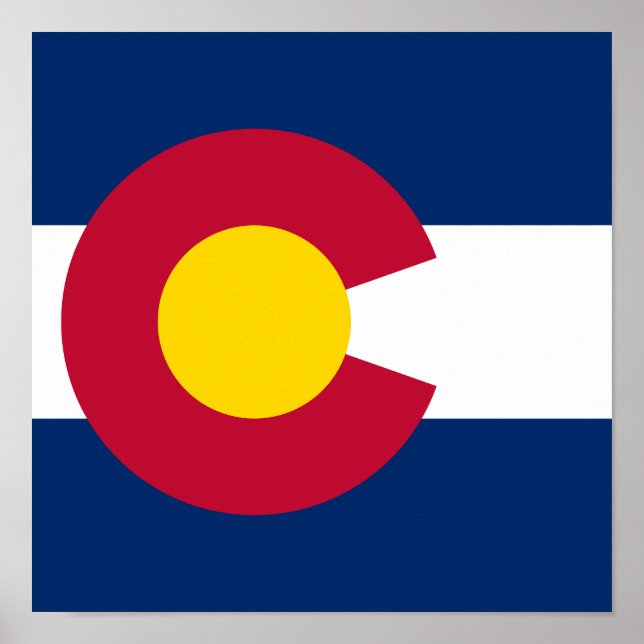 Poster Colorado Flag, The Centennial State, Coloradans (Frente)
