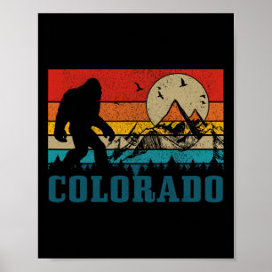 Poster Colorado Pé Grande Vintage Montanhas Rochosas Cami