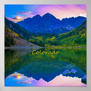 Poster Colorado Rocky Mountains e Lake