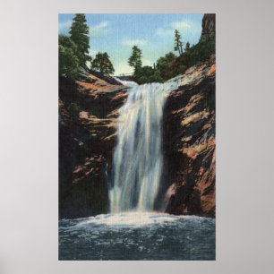 Póster Colorado Springs, CO - Bridal Veil Falls