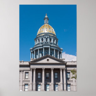 Póster Colorado State Capitol Dome e Portico