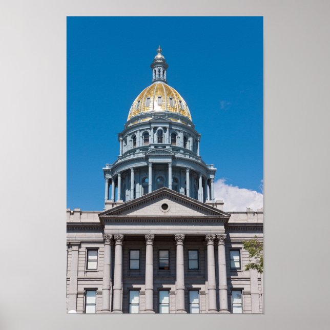 Póster Colorado State Capitol Dome e Portico (Frente)