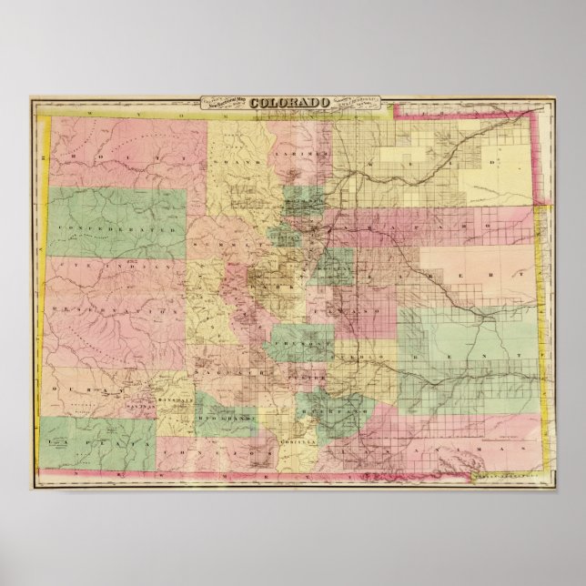 Póster ColoradoPanorâmica MapColorado (Frente)