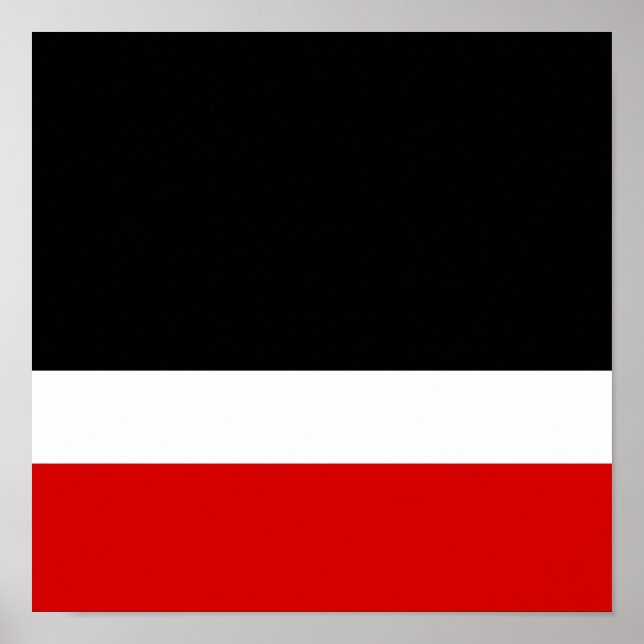 Poster Colorblock preto branco vermelho (Frente)