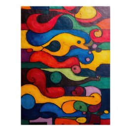 Póster Colorcubo 2 Poster de Cubismo Colorido