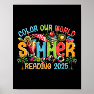 Poster Colore nosso Programa de Leitura do Verão de 2025 
