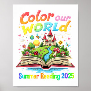Poster Colore nosso Programa de Leitura do Verão de 2025 