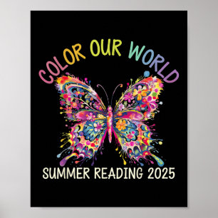 Poster Colore nosso Programa Mundial de Leitura do Verão 