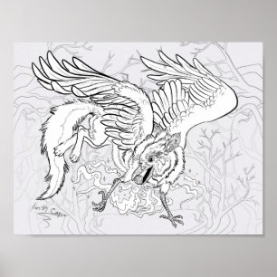 Poster Colore seu próprio Raven Griffin