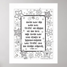 Poster Colore sua própria Bíblia de cotação Inspiracional