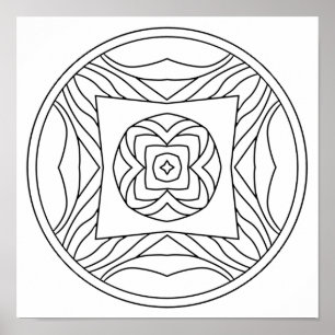 Poster Colore sua própria mandala