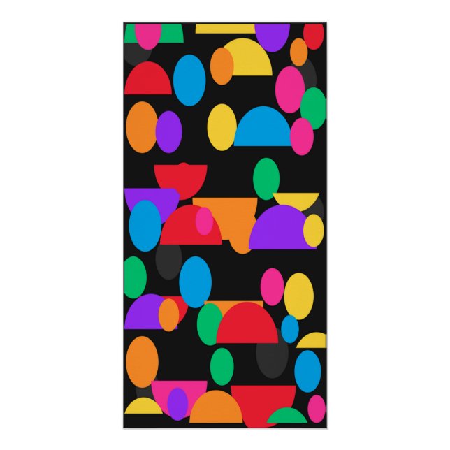 Póster Colorful Abstract Geometric Shapes Pattern – Moder (Frente)