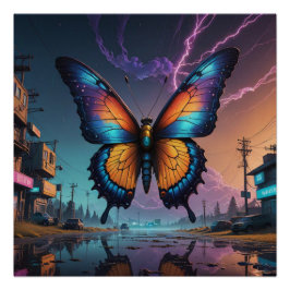 Póster colorful butterfly