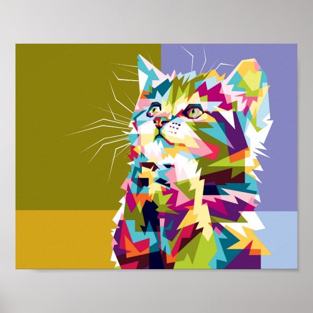 Poster Colorful Cat (Frente)