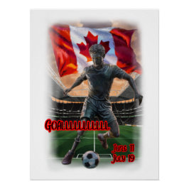 Póster Colorful Design about a Football Celebration on a