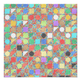 Póster Colorful Jackuard Knitting Pattern