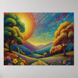 Poster Colorful Meadow Art