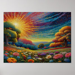 Poster Colorful Meadow Art