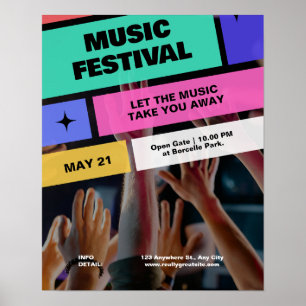 Poster Colorful Modern Music Festival, Partido Musical