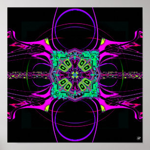 Poster Colorful pattern (Organic Spaceship)