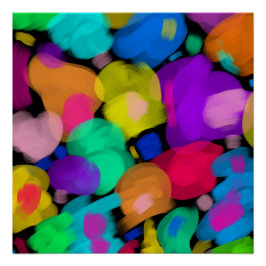 Póster Colorful watercolor print