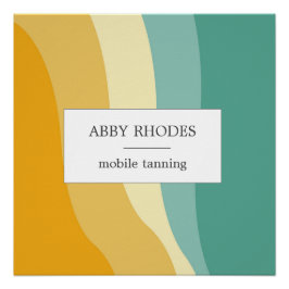 Póster Colorful wave lines personalized