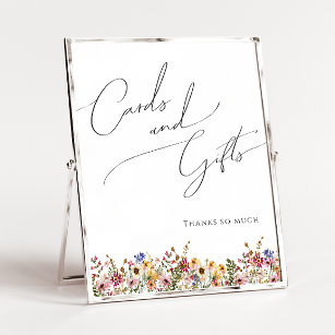 Poster Colorful Wildflower   Cards and Gifts Sign