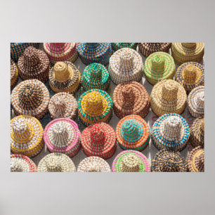 Poster Colorful Woven Hats