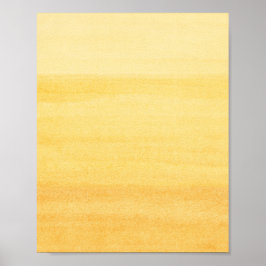 Poster Colorful Yellow Ombre Abstract Watercolor Art