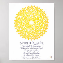Colorida Amarelo espiritual Sun Mandala