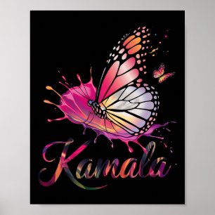 Poster Colorida Borboleta Kamala Para Crianças Homens Har