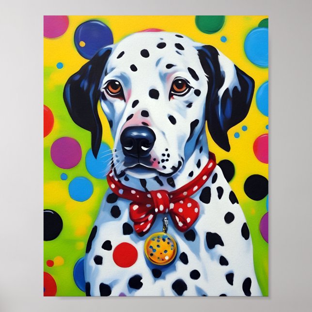 Poster Colorida Canine Dalmatian (Frente)
